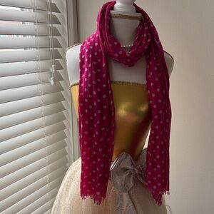 Pink Polka Dot Scarf